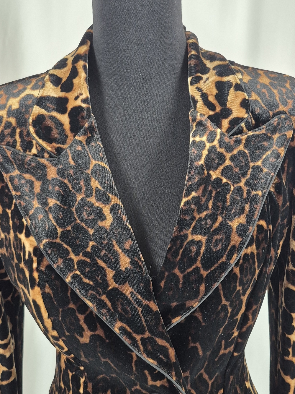 Design Today's by Song & Sung Vintage (Med) Velvet Leopard Blazer Modern Size XS - Picture 5 of 16